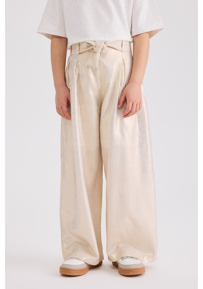 Panço Kız Çocuk Gold Pantolon Sarı