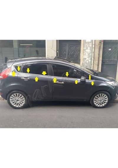 Woc Chrome Ford Fiesta Krom Cam Çıtası 2009-2017 8 Parça  Paslanma