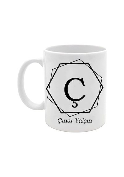 Kişiye Özel Mavi Defter & Harf Kupa & Siyah French Press & Portak