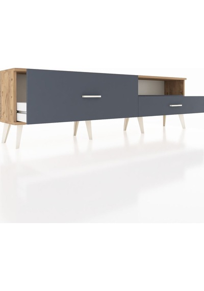 Arges Tv Ünitesi Tek Raflı 2 Çekmeceli 176x30x51 Çam-antrasit/antrasit Antrasıt/antrasıt Arges Tv Ünitesi Tek Raflı 2 Çekmeceli 176x30x51 Çam-antrasit/antrasit Antrasıt/antrasıt