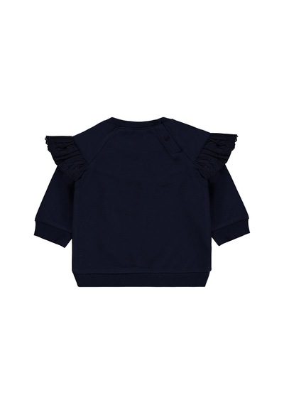 Civil Baby Fırfırlı Basic 6-18 Ay Sweatshirt - Lacivert Koyu Lacivert