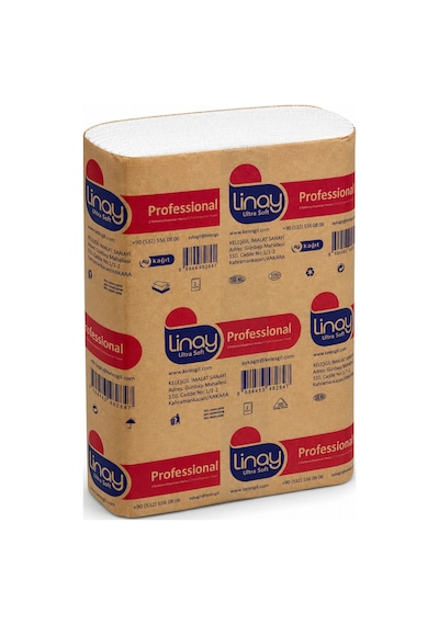 Linay Ultra Soft Z Katlama Dispenser Havlu 2 Katlı 200 Yaprak 12 Paket