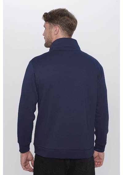 Tudors Unisex Relax Fit Rahat Kesim Pamuklu Yarım Fermuarlı Lacivert Dik Yaka Sweatshirt-31450-lacivert Lacivert Tudors Unisex Relax Fit Rahat Kesim Pamuklu Yarım Fermuarlı Lacivert Dik Yaka Sweatshirt-31450-lacivert Lacivert
