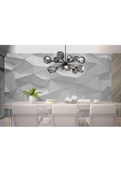 3D Geometrik Desen Duvar Kağıdı (397462644)