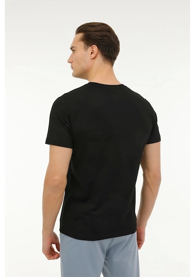 Lumberjack Ct102 0 Yaka Erkek Tshirt Siyah