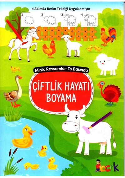 Minik Ressamlar İş Başında Resim Ve Çizgi Öğretici Çiftlik Hayatı