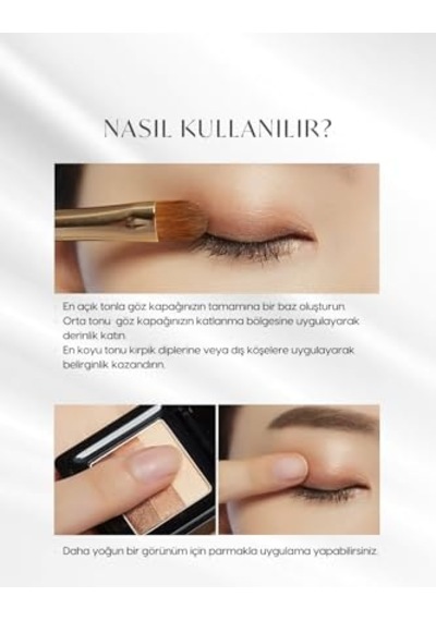 Mıssha Yumuşak Dokulu, Dökülme Yapmayan 3 Renkli Göz Farı Triple Shadow No.6 Marsala Red 00