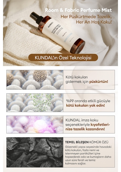 Oda Ve Kumaş Kokusu Kundal Room & Fabric Perfume Mist Blanc 300 Ml Karışık