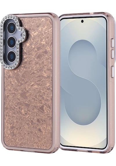 Galaxy S24 Kılıf Taşlı Tasarımlı Zore Kapi Kapak Gold