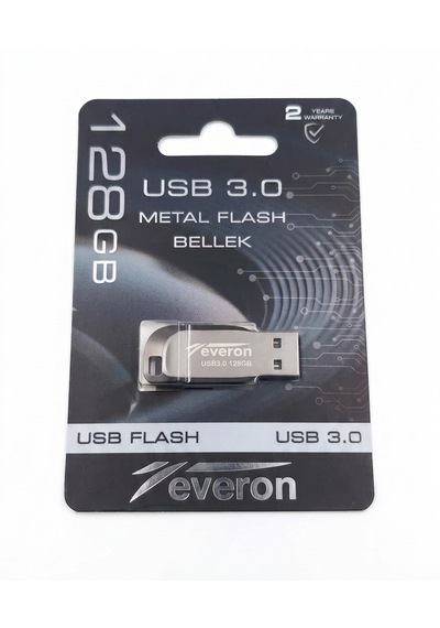 Everon 128 Gb Usb 3.0 Metal Flash Bellek Hızlı Veri Aktarımı Taşınabilir Bellek -