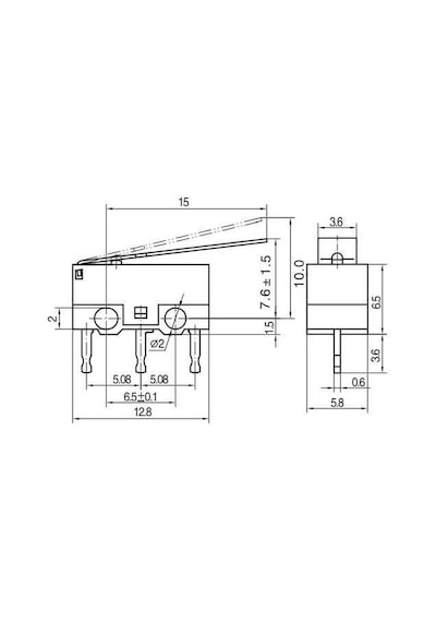 5 Adet Mini Micro Switch Uzun Paletli Kw10 Z2p