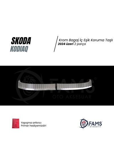 Skoda Kodıaq Uyumlu Bagaj İç Eşik Koruma 2024 Üzeri P.çelik Taşlı