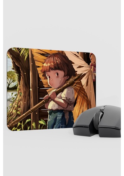 Ateşböceklerinin Mezarı Anime V3 - 22x18 Gaming Kauçuk Kaymaz Taban Mouse Pad Fare Altlığı