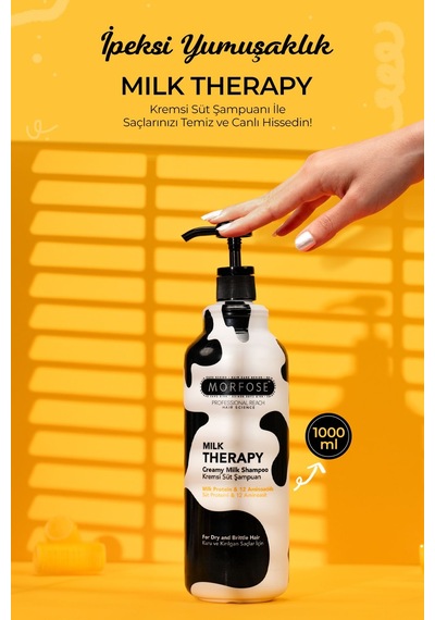 Morfose Milk Therapy Şampuan 1000 Ml-yumuşak Ve Güzel Kokulu Saçlar