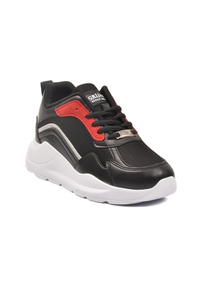 051 G Siyah-bordo Unisex Spor Ayakkabı Siyah - Bordo