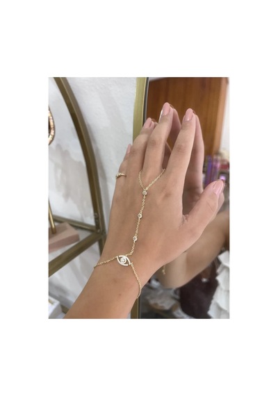 Göz Model Taş Detaylı Şahmeran Altın 44786614