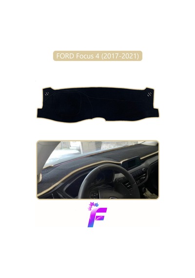 Ford Focus 4 2017-2021 Uyumlu Torpido Örtüsü Kolay Montaj Kaymaz Tasarım Tam Uyum F7 Torpido Halısı
