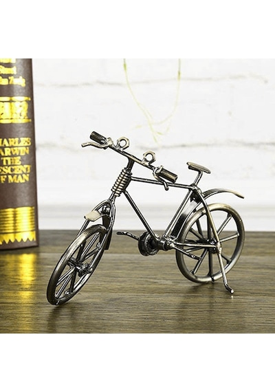 Vintage Nostaljik Retro El Yapımı Metal Bisiklet Modeli Dekoratif Hediyelik Biblo Vitrin Süsü