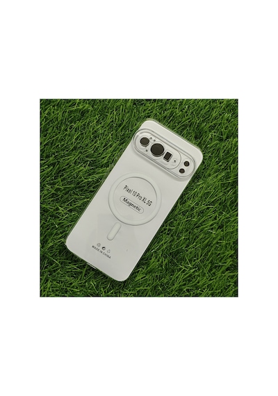 Google Pixel 10 Pro Xl Uyumlu Kılıf Sararmaz Kamera Kısmı Açık Magsafe Mika Sert Parlak Şeffaf Kapak Beyaz