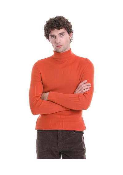 Hatemoğlu Turuncu Slim Fit Fitilli Balıkçı Yaka Yünlü Triko Kazak 34232023 Turuncu Hatemoğlu Turuncu Slim Fit Fitilli Balıkçı Yaka Yünlü Triko Kazak 34232023 Turuncu