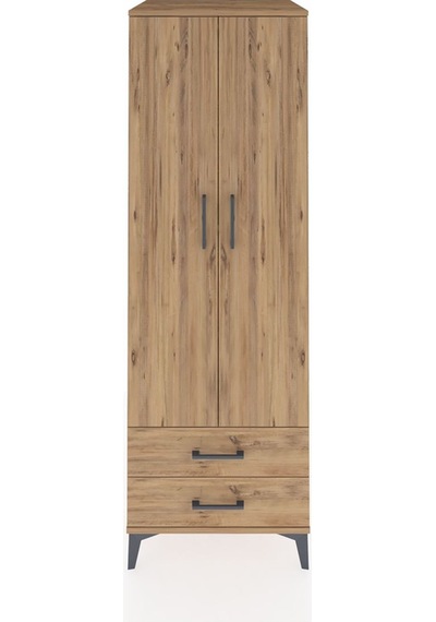 Kronos Dolap 4 Raflı 2 Çekmeceli 2 Kapaklı 60x59x182 Çam-çam Çam