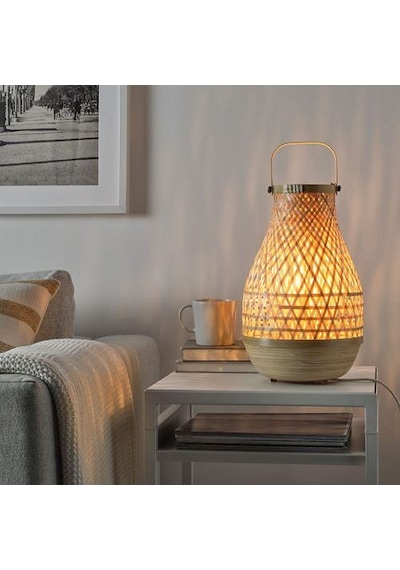 Bambu Abajur MeridyenDukkan Bambu, 36 cm Masa Lambası Dekorasyon Diğer