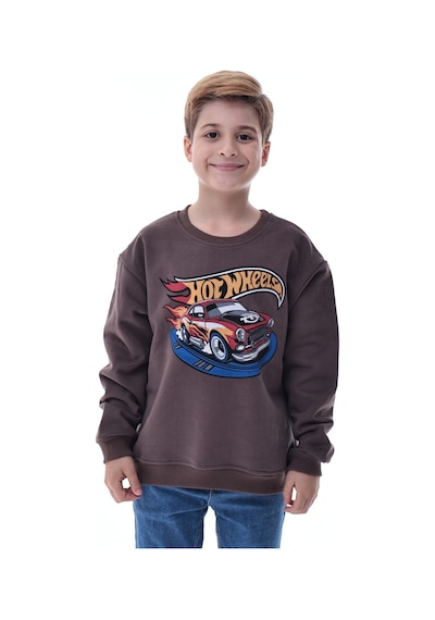 Kahverengi Erkek Çocuk Baskılı Sweatshirt Kahverengi