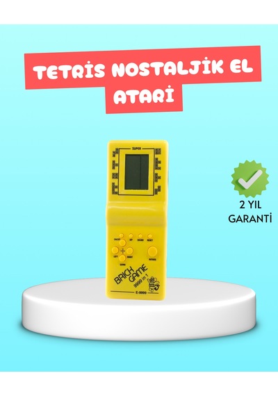 Linabloom Erkek Külot Taşınabilir El Aterisi Gameboy Klasik Tetris Oyunu, Pil İle Çalışan Mini El Konsolu Sarı