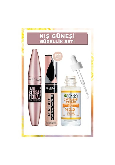 C Vitamin Serum Niasinamid + Salisilik Asit + Maybelline Maskara + Loreal Concealer pktksgns-8929