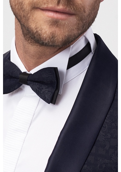 AC&Co / Altınyıldız Classics Erkek Lacı Slim Fit Desenli Smokin Damatlık Lacı Lacivert