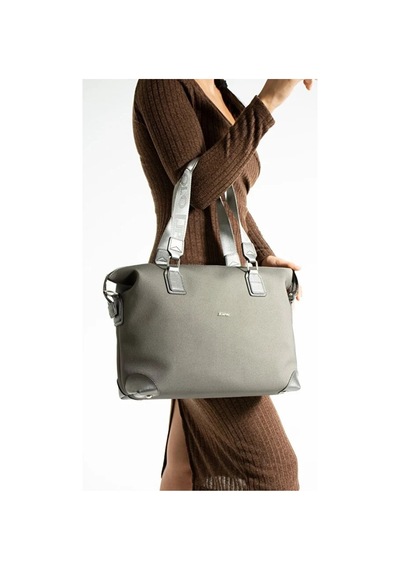 Just Polo Kadın Spor Model Ayarlanabilir Askılı Büyük Boy Şık El & Omuz Çantası Shoulder Bag Gri 05633580