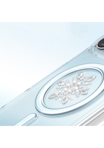 İphone 18 Pro Max Uyumlu Kılıf M-safe Şarj Özellikli Zore Paris Mova Sert Pc Kapak Mavi