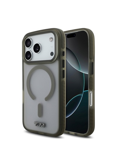 Apple Uyumlu iPhone 17 Pro  Kılıf Tumı Lisanslı M-safe Şarj Özellikli Buzlu Transparan Kapak Haki Haki