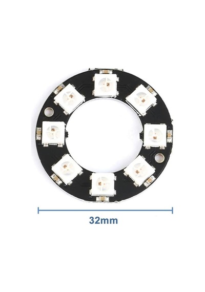 Alkatronik 8 Bit Neopixel Halka Ring Ws2812b 5050 Rgb Led Modül 5050 Adreslenebilir Lamba Kart Full Color Ekran