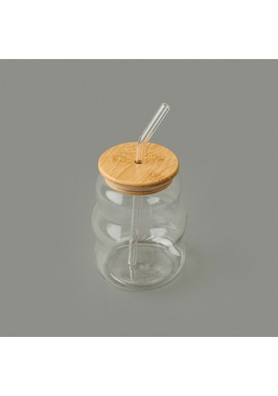 Paçi Bambu Kapaklı Pipetli Bardak - Açık Kahverengi / Şeffaf - 450 Ml Açık Kahverengi / Şeffaf Açık Kahverengi - Şeffaf