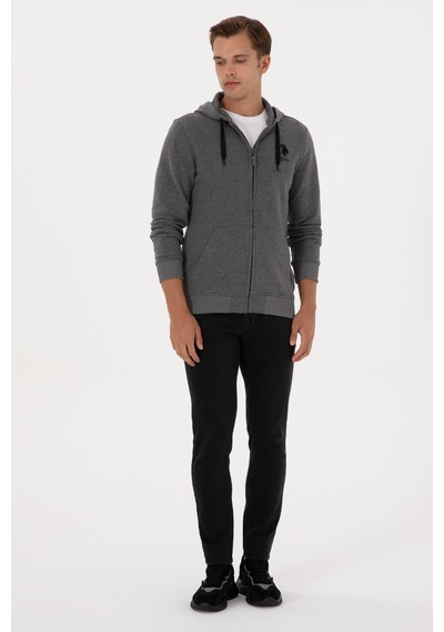 U.s. Polo Assn. Erkek Antrasit Melanj Hırka Örme 50307765-vr081 Antrasit Melanj