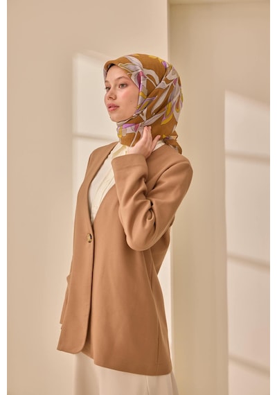 Silk Home Olinda İpek Eşarp 47003-19 Taba, Soluk Pembe, Yağ Yeşili, Gri, Leylak