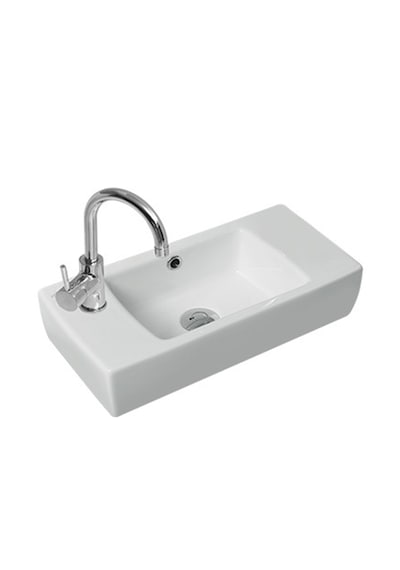 Lale 50x25 Cm Beyaz Mdf Seramik Lavabolu Asma Banyo Alt Dolabı