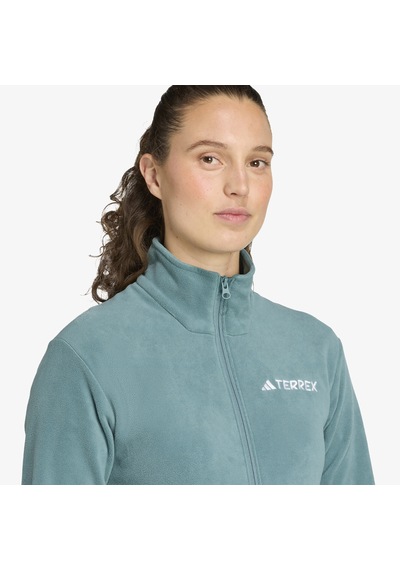 Adidas Multi Essentials Full Zip Fleece Kadın Yeşil Yürüyüş Polar Jm3111 Yeşil