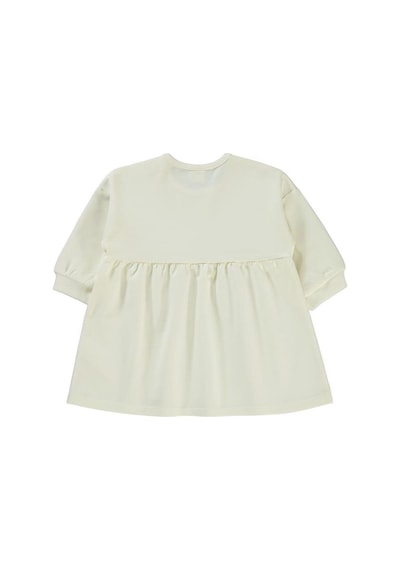 Civil Baby Civil Basic Kalp Etiketli 6-18 Ay Elbise Ekru