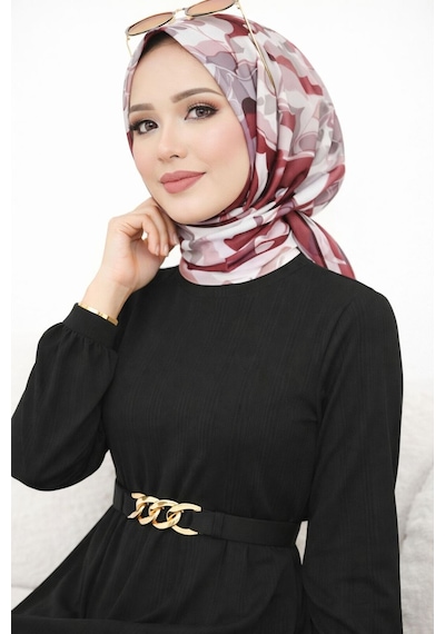 Hira Life Fashion Kadın Gold Zincir Kemer Detaylı Bisiklet Yaka Ve Tesettür Giyim Burgu Elbise Siyah Siyah Hira Life Fashion Kadın Gold Zincir Kemer Detaylı Bisiklet Yaka Ve Tesettür Giyim Burgu Elbise Siyah Siyah