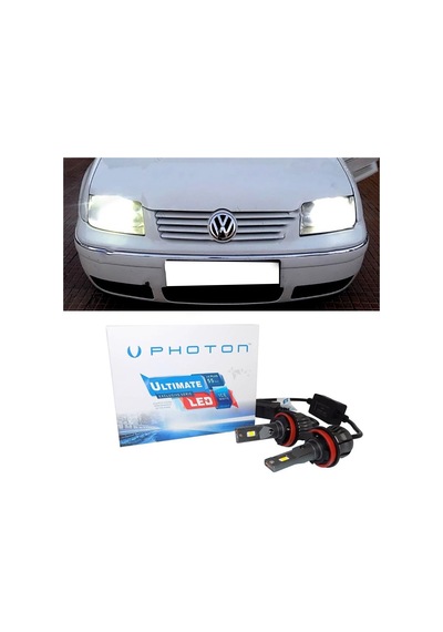 Vw Bora Led Xenon Uzun + Kısa Far Ampulü H4 Ultimate 9500 Lumens Yeni Seri Beyaz