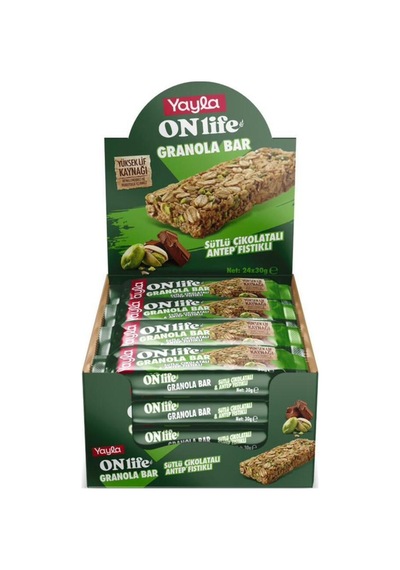 On Life Gronala Bar Sütlü Çikolatalı Antep Fıstığı 30gr X 24 Lü - 943369985