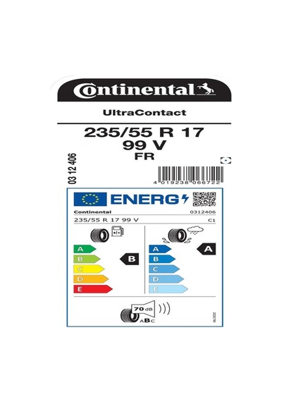 Continental 235/55 R17 99v Fr Ultracontact Yaz Lastiği 2026