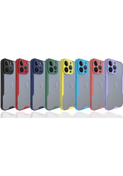 Apple Uyumlu iPhone 13 Pro Kılıf Kamera Korumalı Arkası Şeffaf Silikon