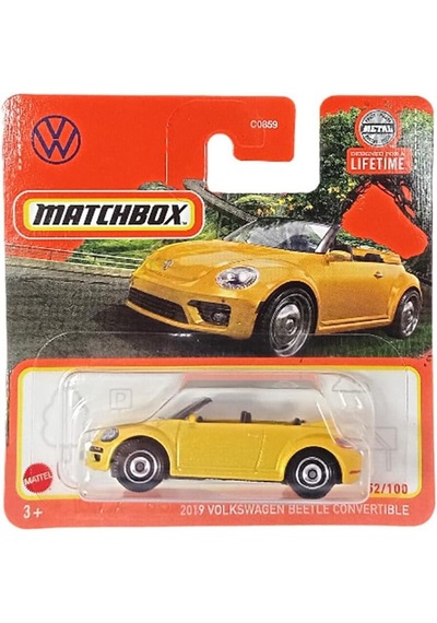 Matchbox I 2019 Volkswagen Beetle Convertible - Sarı 1/64 Hvp05