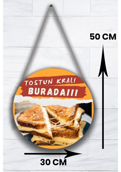 Tost Dükkanı Için Duvar, Kapı, Çift Taraflı Askılı Pano Karşılama Tabelası, Restoran Cafe Süs Dekor