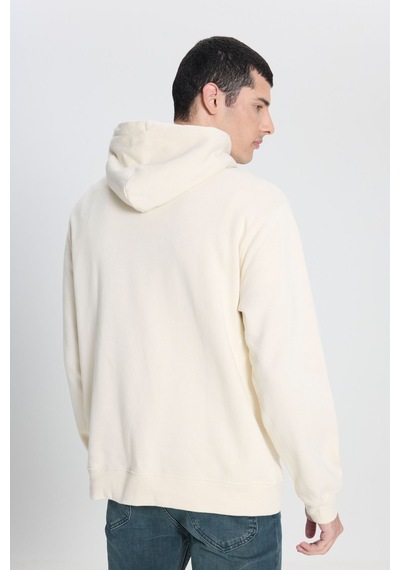 Lee Regular Fit Normal Kesim Pamuk Kapüşonlu Şardonlu Sweatshirt - L80yry Beyaz