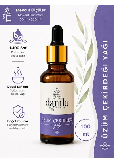 Biodamla Natural Üzüm Çekirdeği Yağı 100 Ml