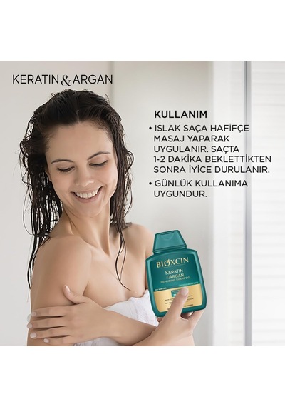 Keratin & Argan Onarıcı Şampuan 2 X 300 Ml Yıpranmış Ve Hasar Görmüş Saçlar İçin Hidrolize Keratin + A